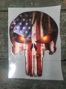 USA Amerikanische Flagge Schädel Aufkleber Vinyl Aufkleber - Bild 1 von 5