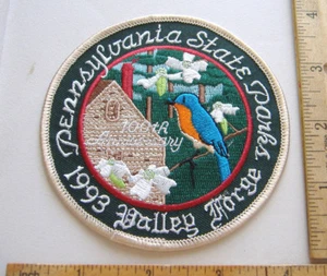 PENNSYLVANIA STATE PARKS~1993 VALLEY FORGE~100TH ANNIVERSARY~PATCH - Picture 1 of 2