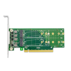 PCIe x16 to 4-Port M.2 NVMe SSD Adapter- Low Profile - Picture 1 of 4