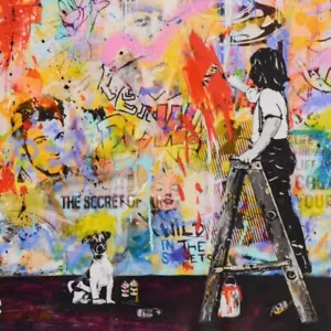 Yuvi, Print Untitled hand embellished signed C of Authenticity, 26"X20", AP6/10 - Bild 1 von 4