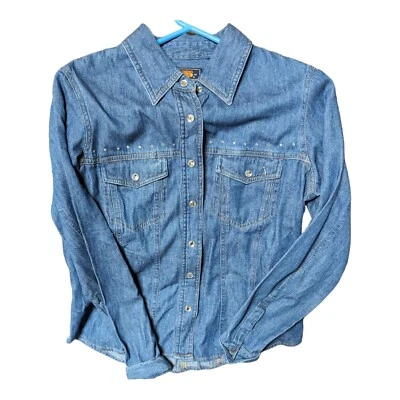 Camisa vaquera Route 66 años 90 chaqueta estrás mediana granero tareas damas Foto 1 de 4