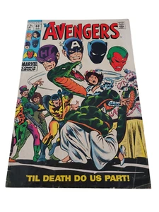The Avengers #60 1969 Marriage of Janet Van Dyne and Hank Pym 3.0/3.5 Range Raw - Picture 1 of 24