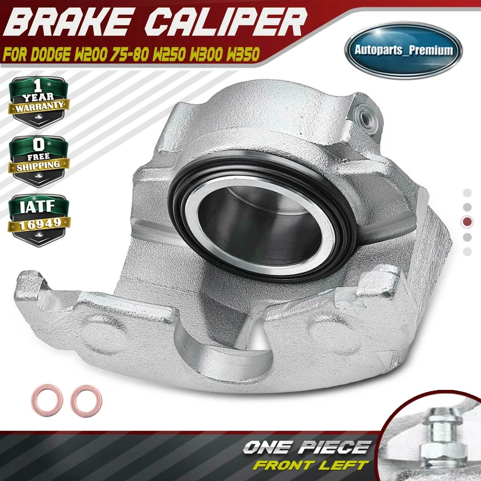 Pinza de freno de disco delantera izquierda con pistón de metal para Dodge W200 75-80 W250 W300 W350 Foto 1 de 4