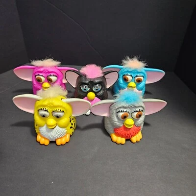 Vintage Furby McDonald’s Happy Meal Toys ~ 1998-2000 Lot of 5 Figures ~ Working! - Image 1 of 4