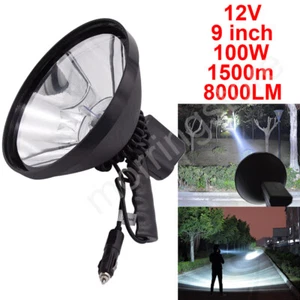 9Inch 100W Handheld HID Xenon Lamp Hunting fishing light Spotlight Camping Light - Picture 1 of 11