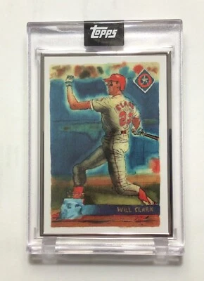 2021 Topps x Spotlight 70 Will Clark #27 Artist Proof Rangers Giants - Image 1 of 2