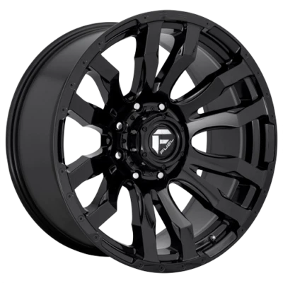 Llantas negras brillantes de 18 pulgadas para camioneta Chevy Silverado 2500 3500 18x9 Fuel Blitz Foto 1 de 4