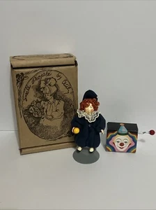 VTG Small People By Cecily Clown Boy Doll 1982 With Box And Tag - Picture 1 of 5