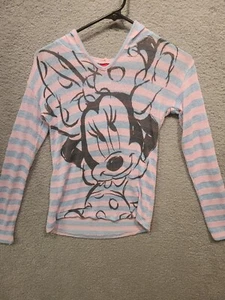 Disney Pullover Sweater Girls Size XL (14-16) Pink /Blue Striped - Picture 1 of 5