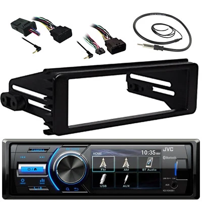 Receptor de radio JVC KD-X560BT, antena, kit de instalación, kit de control de manillar Harley Foto 1 de 4