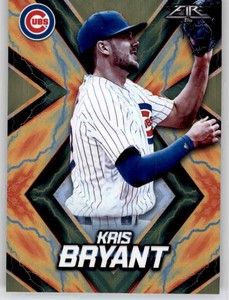 2017 Fire Orange Foil Kris Bryant #d /299 Insert Parallel Refractor Cubs #1