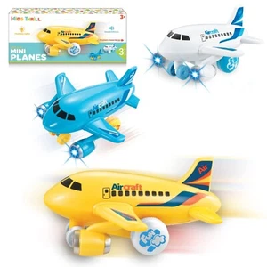 KIDSTHRILL Kids Airplane Toy for Boys & Girls. Set of Three Toy Airplanes wit... - Picture 1 of 9