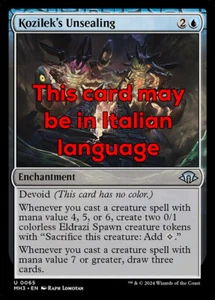 MTG KOZILEK's UNSEALING FOIL EXC - APERTURA DEL SIGILLO DI KOZILEK 65 - MH3 - Picture 1 of 1