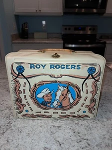 1960 Roy Rogers Saddlebag Lunch Box - No Thermos * Vintage * Lunchbox FLAW READ - Picture 1 of 6