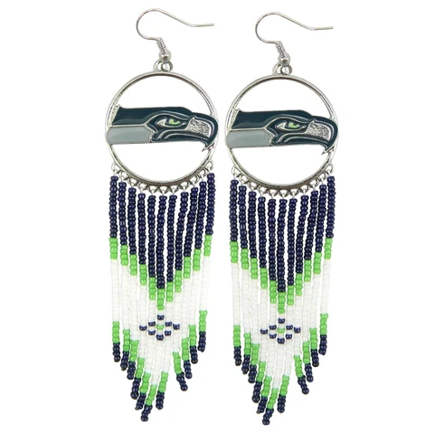 Seattle Seahawks Dreamcatcher Earring Made NFL Authentic by: Little Earth New Cover