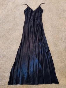Fredricks of Hollywood Black Long Sexy slip/dress W/straps back design Vintage - Picture 1 of 12