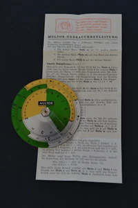 Multor Rechenscheibe - Multiplikationsschieber 60er Jahre mit Gebrauchsanleitung - Bild 1 von 1