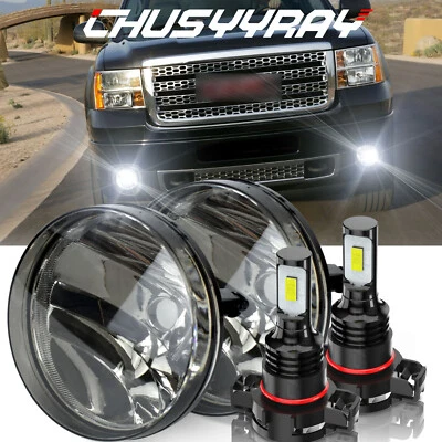 For 2007-2014 Chevy Tahoe Suburban GMC Yukon XL 1500 Chrome LED Fog Light - Image 1 of 4
