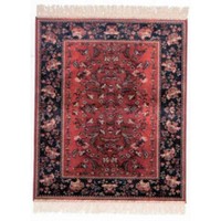 Hallway Runner Carpet Rug Red Tassels 100cm x 137cm Viscose Chiraz 5752-12 Floor