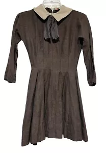 50er Vintage Toni Edwards Original Damen Kleid Braun 50s Peterpan - Bild 1 von 9
