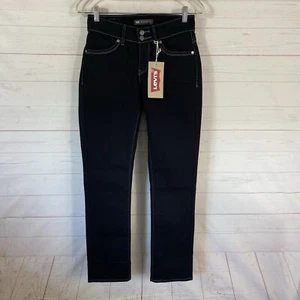 Levi's Womens 529 Straight Leg Curvy Fit Jeans Size 27 Black Stretch Low Rise - Picture 1 of 13
