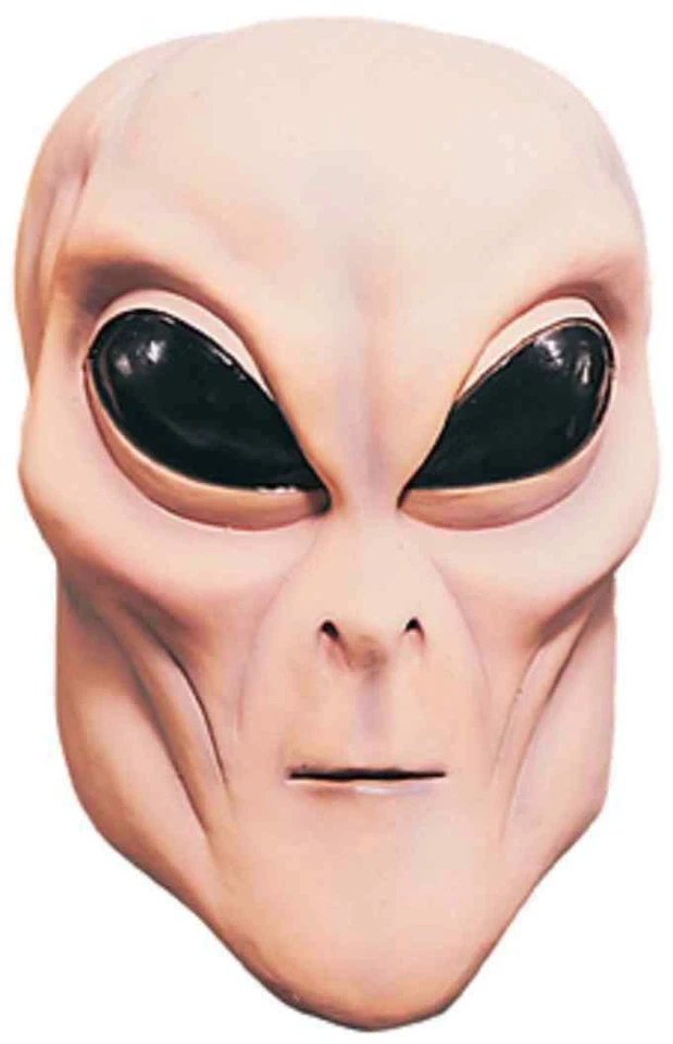 Flesh Alien Mask Outer Space Beige Fancy Dress Halloween Adult Costume Accessory - Image 1 of 1