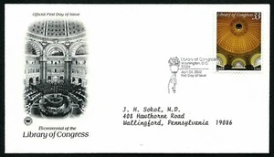 USA, SCOTT # 3390, ARTCRAFT FDC COVERS LIBRARY OF CONGRESS, YEAR 2000 - Picture 1 of 1