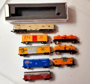 N Scale Train Set Con Cor Undecorated EMD E7 loco 4 boxcars 2 tank vintage - Picture 1 of 11