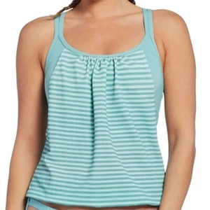 Calia Tankini Blue Striped Top NWT XS - Picture 1 of 6