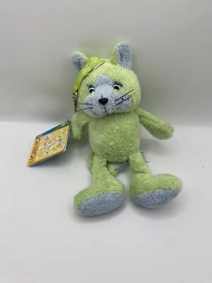 Schlüsselanhänger Grüne Katze W. Steinbeck Kuscheltier Plüsch 15c Stoff Anhänger