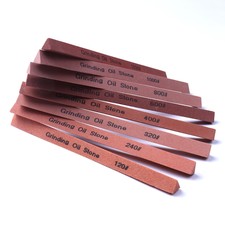 7pc Corundum Abrasive Grinding Triangle Oil Whet Stone Sharpener Grit 120 -1000