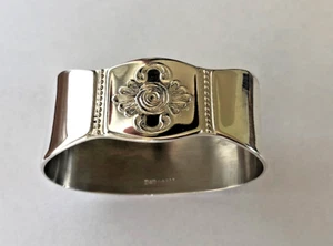 Robbe und Berking  Serviettenring 800 Silber Rosenmuster - Bild 1 von 5