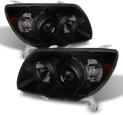 For 2006-2009 Toyota 4Runner 4-Runner Blk SMOKE Headlights Replacement Headlamps - Image 1 of 4