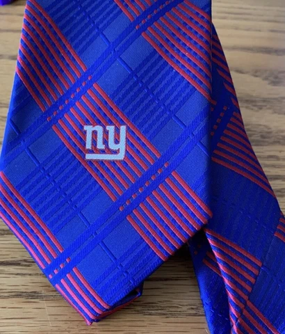 New NFL Eagles Wings Tie New York Giants Mens Football Red/blue 56” Short Cover
