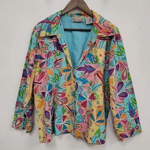 Vintage New Directions Womens Button Up Jacket Size XL Spring Artsy Kidcore - Picture 1 of 12