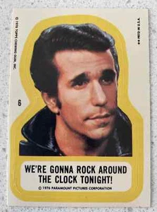 1976 Topps Happy Days STICKER #8 WE'RE GONNA ROCK AROUND THE CLOCK TONIGHT! - Picture 1 of 4