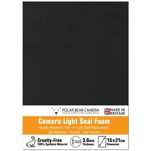 Light Seal Foam 3mm Self-Adhesive Film Camera Repair Sheet 21cmx15cm UK MADE - Picture 1 of 4