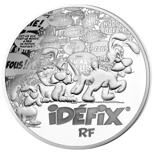 Frankreich 10 Euro - 60 Jahre Asterix - IDÉFIX - 22,2 Gramm Silber Münze - 2019 - Bild 1 von 3