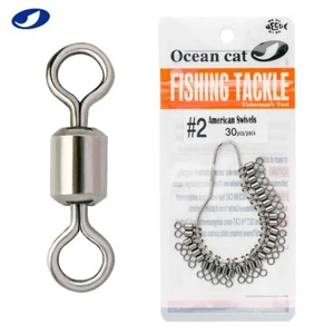 OCEAN CAT American Swivels Fishing Rolling Barrel Snap Tackle Saltwater Fishing - Picture 1 of 6