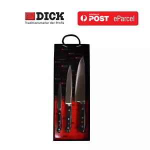 F. Dick 8109800 3-Piece Butchers Chefs Knife Set Carbon Steel Germany Made - Picture 1 of 1