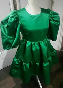 In The Style Babydoll Kleid Grün UK 10 Ballonärmel - Bild 1 von 9