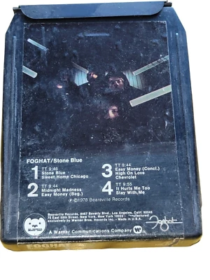 1978 Foghat Stone Blue 8 Track Tape Bearsville Records - Bild 1 von 3