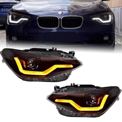 Juego de montaje de faros LED para BMW Serie 1 2012-2015 par de luces intermitentes DRL Foto 1 de 4