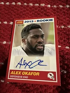 2013 Score Rookie Signatures/49 Alex Okafor #336 Rookie Auto RC - Imagen 1 de 2