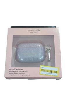 X8-N Kate Spade New York Ombre Glitter Pink Purple Case for AirPods Pro Keychain - Photo 1 sur 2