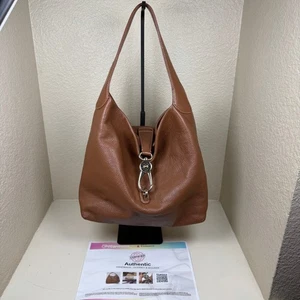 Dooney & Bourke Pebble Grain Logo Lock Sac Handtasche in karamellbraun Leder - Bild 1 von 13