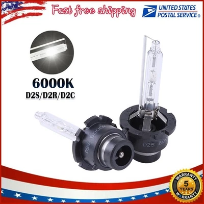 NEW SET OF 2 6000K D2S D2R D2C HID XENON BULBS FACTORY HEADLIGHT HID REPLACEMENT - Image 1 of 4