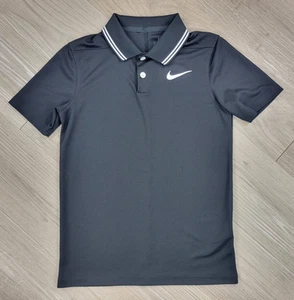 Nike Dri Fit Youth Boys Size Small (7T) Black Collard - Picture 1 of 7