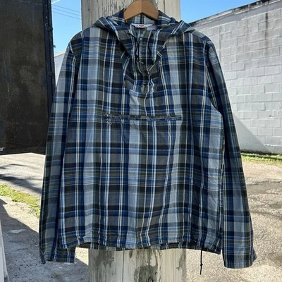 Винтажный 1950/60-х Campus синий черный клетку упаковываемый легкий Anorak куртка - Изображение 1 из 4