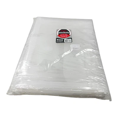 Paquete de 10 bolsillos de carpeta de plástico transparente línea C para gancho de carpeta de 3 anillos y cierre de aspecto Foto 1 de 4